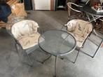 tuinset 2 stoelen en tafel, Ophalen, Gebruikt