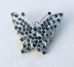Zilveren Vlinder Broche/Hanger met Blauwe Saffier, Sieraden, Tassen en Uiterlijk, Broches, 4 tot 7 cm, Nieuw, Ophalen of Verzenden