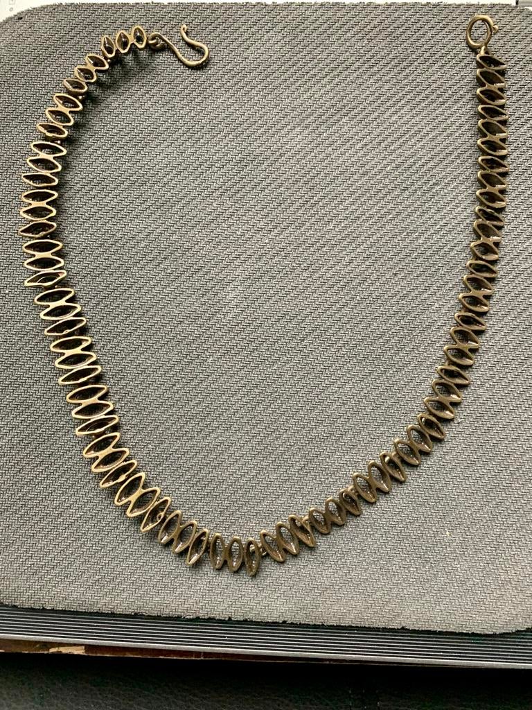 Bronzen collier, Ophalen of Verzenden, Nieuw, Bruin, Overige materialen