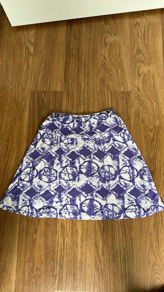 Paars-witte rok met patroon - Maat S, Paars, Ophalen of Verzenden, Maat 36 (S), Gedragen