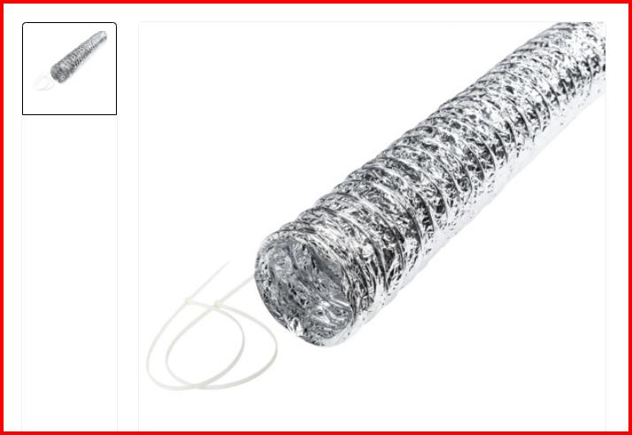 Sanivesk Flexibele Buis Aluminium Pvc 110C Ø125mm 10m, Ophalen, Nieuw, Ventilator en Afzuiger