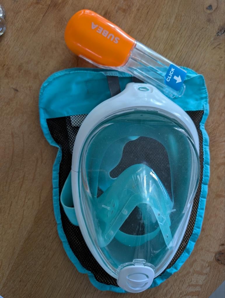 Snorkelmasker Easybreath Subea (maat S-M), Watersport en Boten, Ophalen of Verzenden, Gebruikt, Snorkelmasker