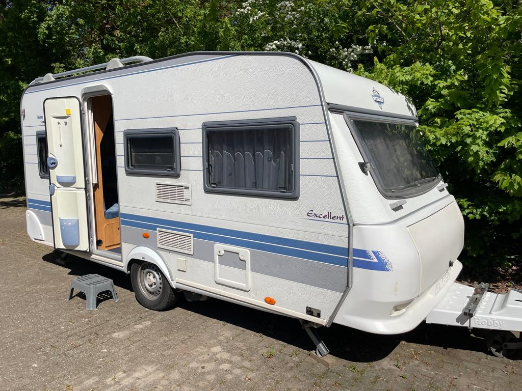 Hobby 450UB Excellent Caravan - Klaar voor vertrek!, Caravans en Kamperen, Vast bed, Luifel, Rondzit, Hobby