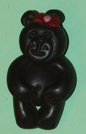 broche bruine beer - 0858, Overige materialen, 4 tot 7 cm, Bruin, Ophalen of Verzenden