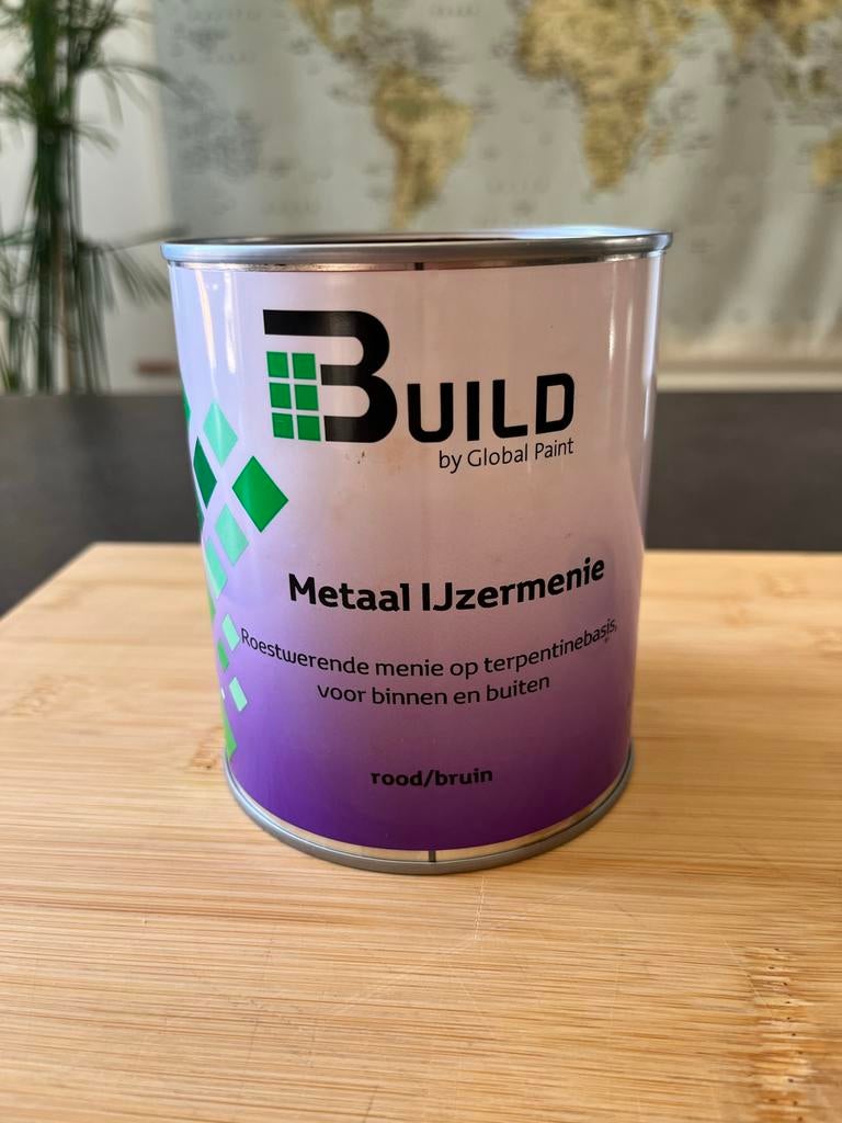 Metaal IJzermenie Roestwerende Grondverf Rood/Bruin, Bruin, Nieuw, Ophalen of Verzenden, Verf