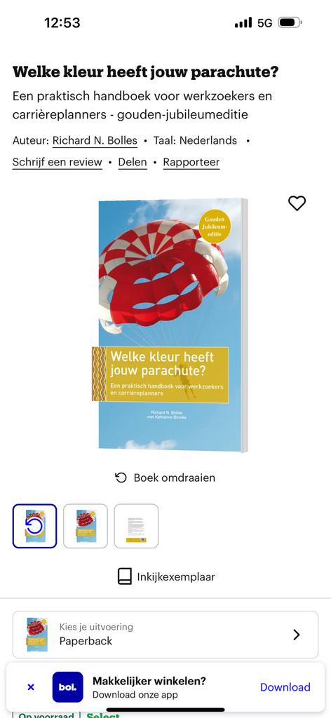 Welke kleur heeft jouw parachute, Ophalen of Verzenden, Zo goed als nieuw