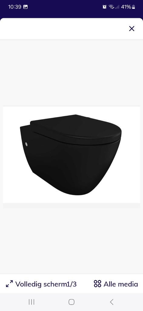 Toiletpot. Zwart mat. Nieuw 2 stuks, Doe-het-zelf en Verbouw, Sanitair, Ophalen, Nieuw, Steen, Toilet