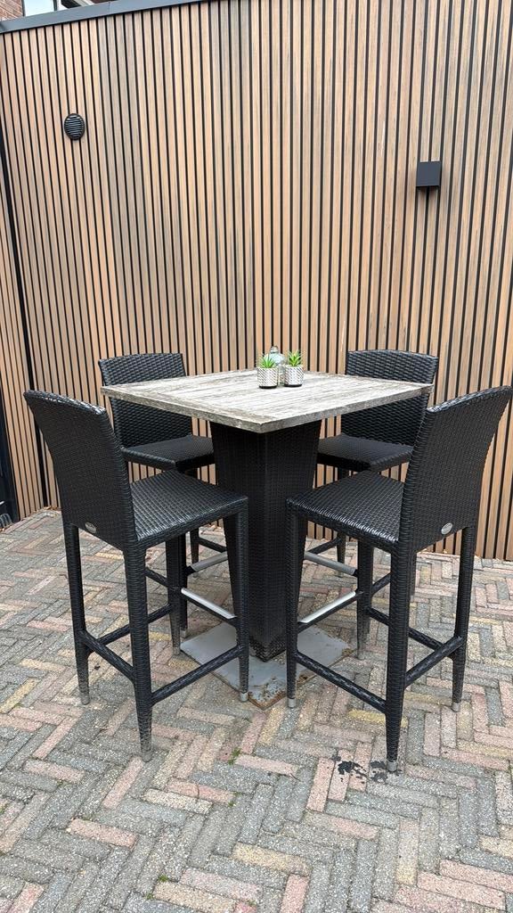 Tuinset / Barset 4 persoons, Tuin en Terras, Tuinsets en Loungesets, Ophalen, Gebruikt