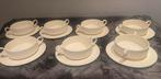 7 soepkommen met schotels, Cambridge gemerkt, Keramiek, Ophalen of Verzenden, Zo goed als nieuw, Kom(men)