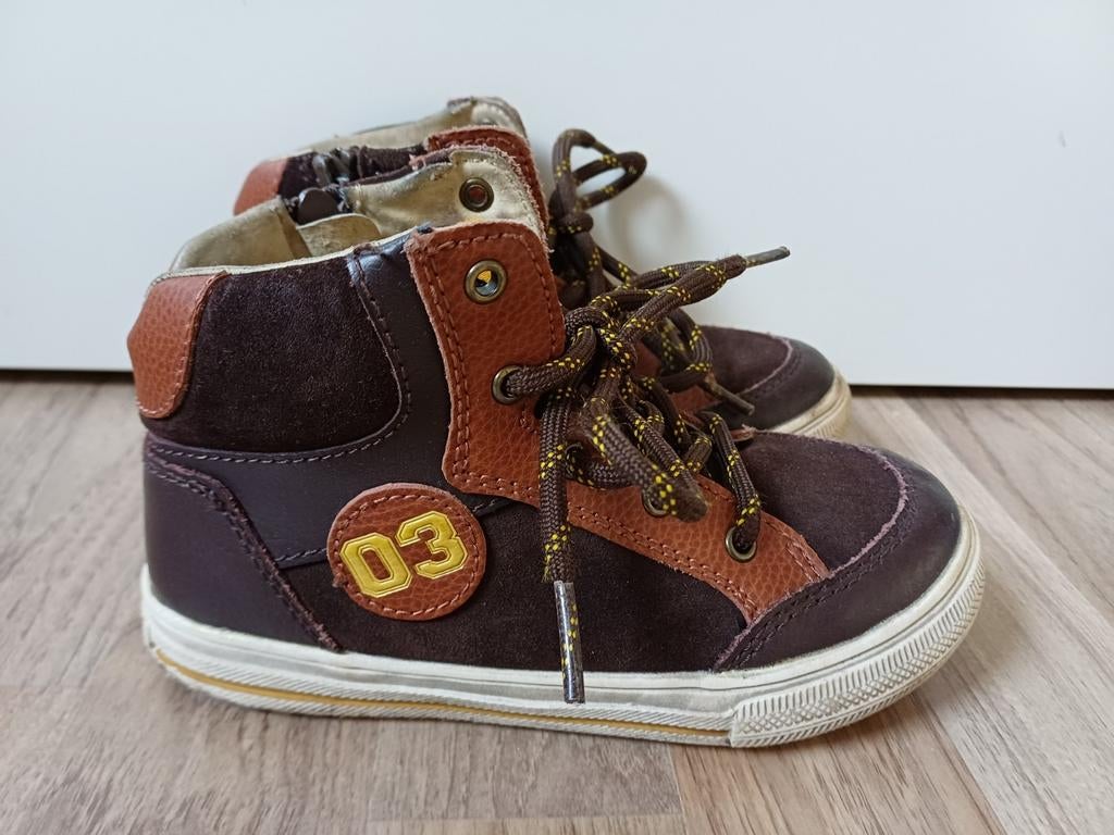 Blox bruine leren enkelschoenen maat 28, Gebruikt, Schoenen, Ophalen of Verzenden, Blox