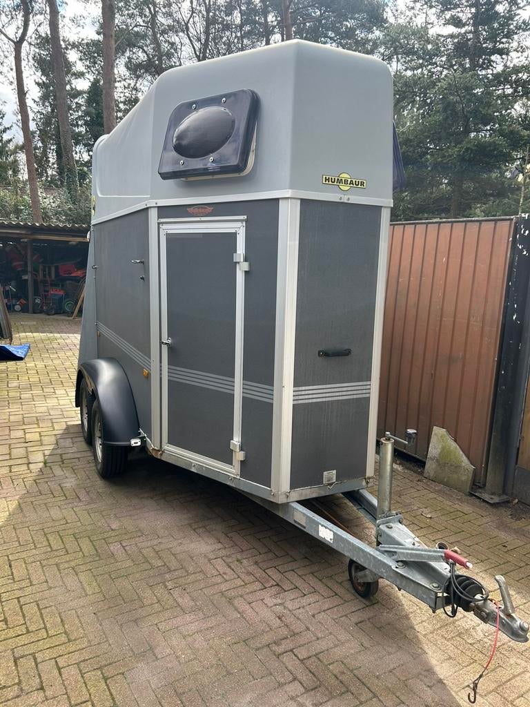 Humbaur trailer 1 paards, Ophalen, Gebruikt