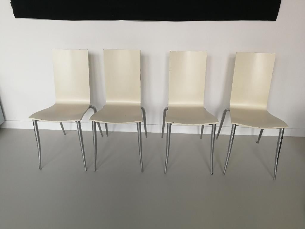 Phillipe Starck Olly Tango stoelen (4), Huis en Inrichting, Stoelen, Ophalen, Gebruikt, Wit, Vintage