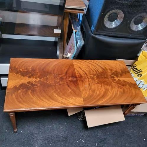 Mooie houten salontafel, Ophalen, 100 tot 150 cm, 50 tot 100 cm, Zo goed als nieuw