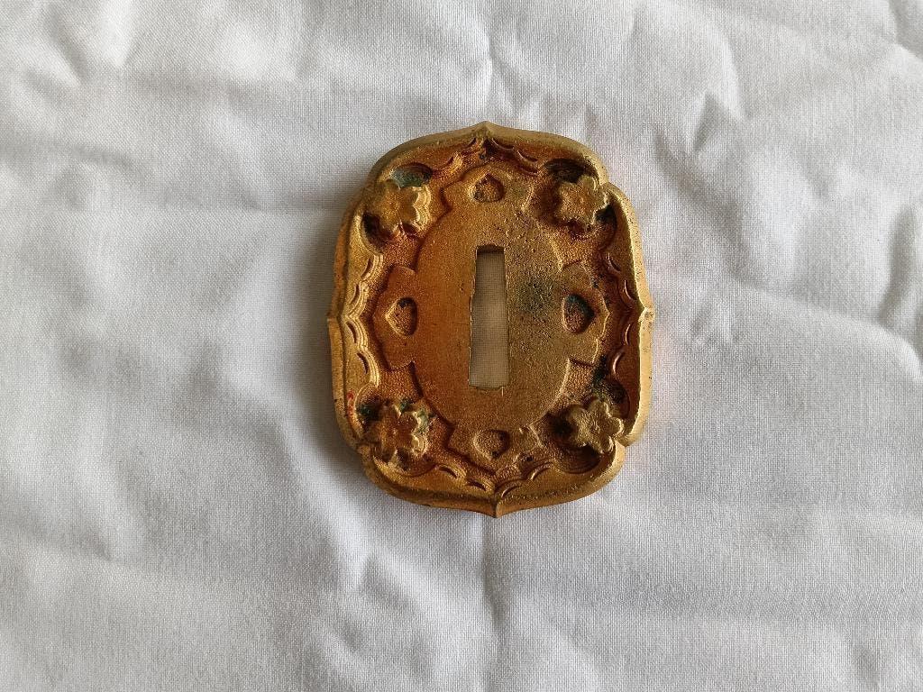 Japanse WW2 shin gunto tsuba , zwaard, katana., Verzamelen, Verzenden, Landmacht, Azië, Zwaard of Sabel