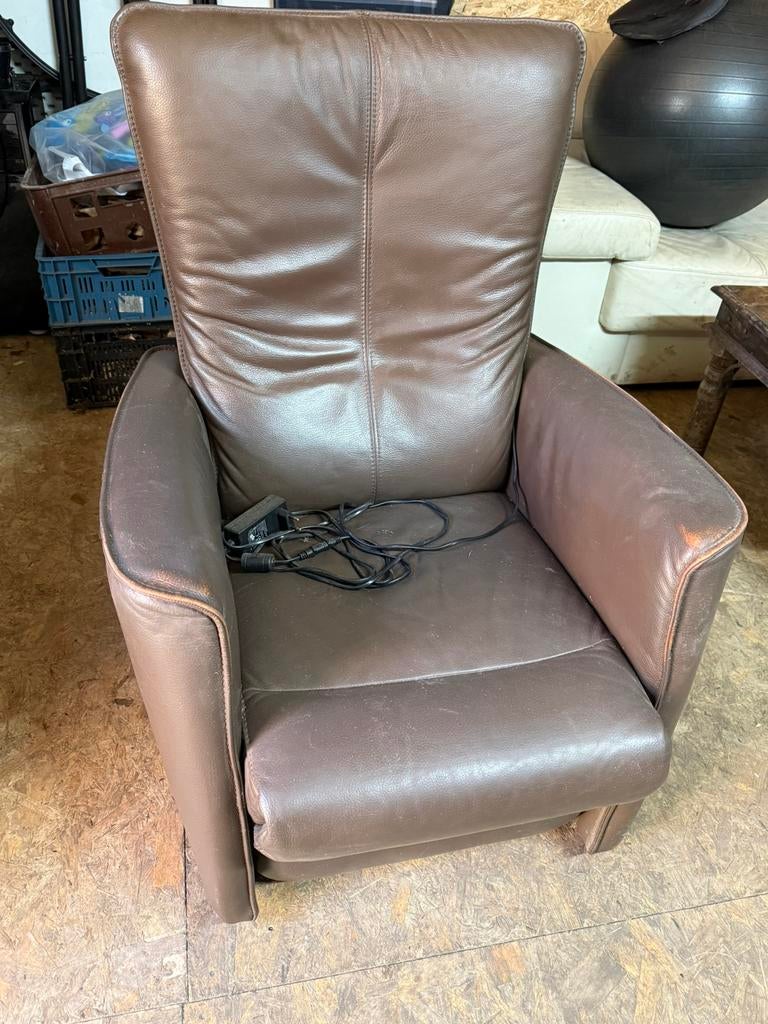 Relax stoel, Huis en Inrichting, Fauteuils, Ophalen, Gebruikt, 50 tot 75 cm, Leer