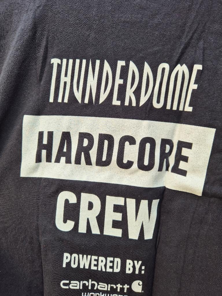 Thunderdome Hardcore Crew shirt, Kleding | Heren, T-shirts, Zo goed als nieuw, Maat 52/54 (L), Zwart, Ophalen of Verzenden