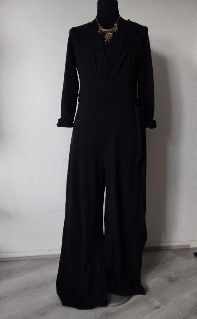 King Louie jumpsuit zwart viscose elastaan maat M, Kleding | Dames, Jumpsuits, Maat 38/40 (M), Zwart, Ophalen of Verzenden, Zo goed als nieuw