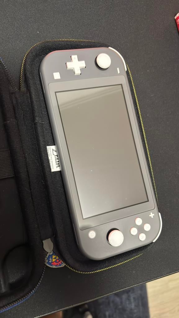 Switch Lite Grey zgan+games opberger sd kaart, Ophalen of Verzenden, Grijs, Zo goed als nieuw