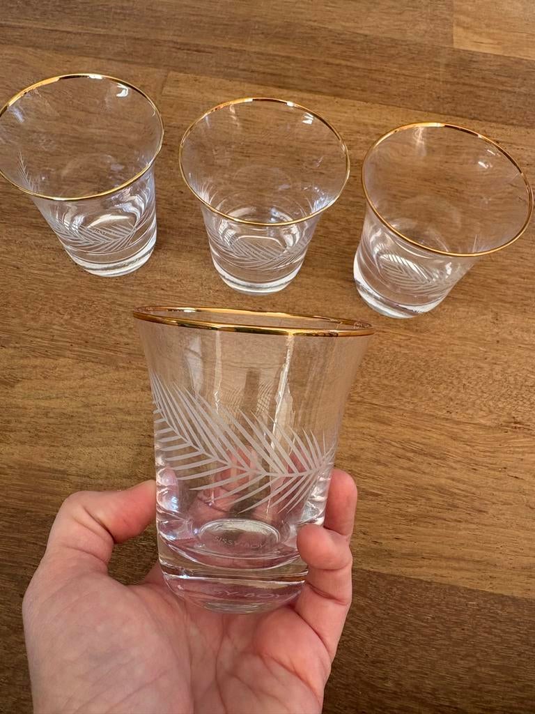 Sissy-Boy glazen met gouden rand - set van 4, Glas of Glazen, Ophalen of Verzenden, Overige stijlen, Glas