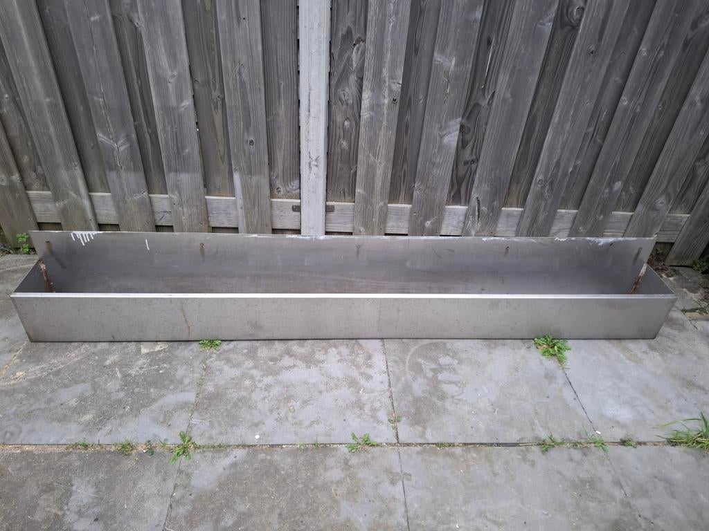 Grote rvs bloembak, Tuin en Terras, Ophalen of Verzenden, Metaal