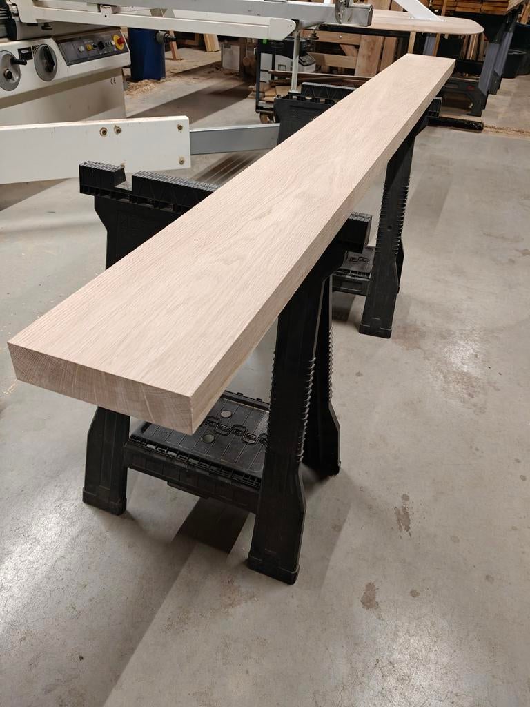 Massief eiken zwevende wandplank  vensterbank meubel, Doe-het-zelf en Verbouw, Plinten en Afwerking, Ophalen of Verzenden