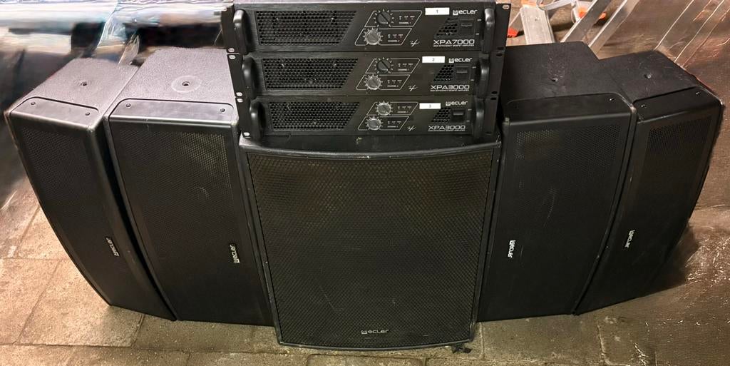 Compleet professioneel PA systeem — Ecler, Ophalen, Gebruikt, 1000 watt of meer, P.A.