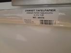 Koopje Nieuwe damast tafelpapier tafelkleed 8x1.2 wit, Ophalen, Nieuw, Rechthoek, Binnen