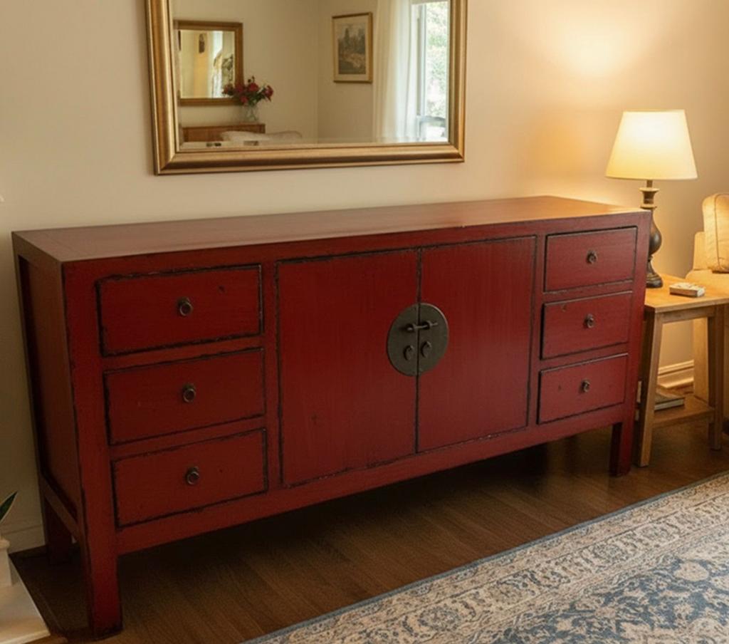 Dressoir, Chinese stijl, Huis en Inrichting, Kasten | Dressoirs, Ophalen, Gebruikt, Met deur(en), 150 tot 200 cm