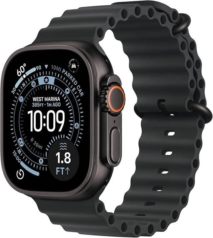 Apple Watch Ultra 3 49mm Black Titanium Black Ocean Band, Telecommunicatie, Overige Telecommunicatie, Nieuw, Ophalen of Verzenden