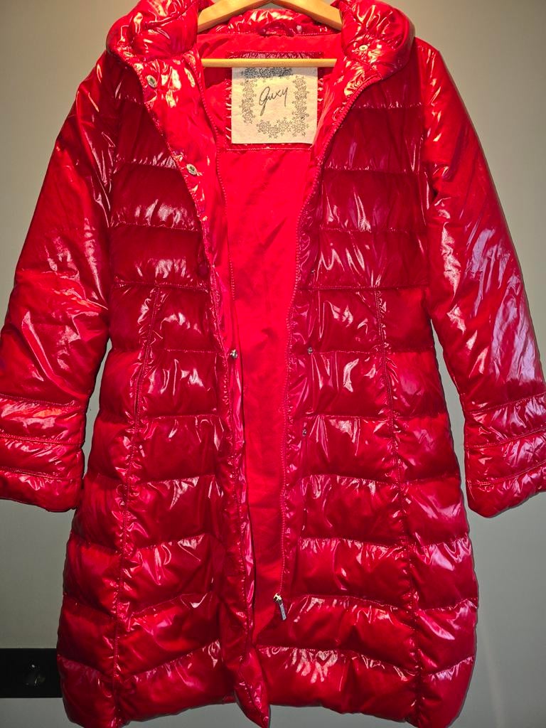 Mooie dik gewatteerde lak jas maat M met bijbehorende pet, Kleding | Dames, Jassen | Winter, Ophalen of Verzenden, Nieuw, Maat 38/40 (M)