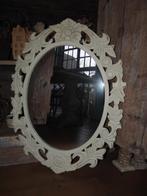 Mooie houten Spiegel, Huis en Inrichting, Woonaccessoires | Spiegels, Ophalen, Gebruikt, Minder dan 100 cm, Ovaal