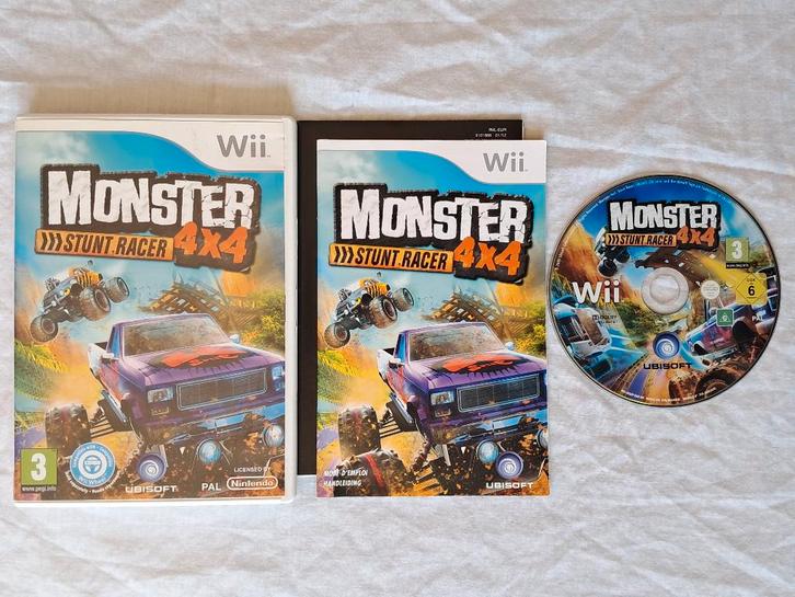 Monster 4X4 Stunt Racer - Nintendo Wii, Spelcomputers en Games, Games | Nintendo Wii, Gebruikt, Racen en Vliegen, 3 spelers of meer