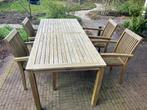 Sunyard teak tuintafels en tuinstoelen, Tuin en Terras, Ophalen, Gebruikt, 6 zitplaatsen, Teakhout