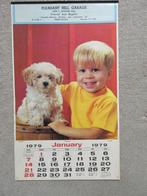 Vintage kalender 1979 met Maltezer hondje, Ophalen of Verzenden, Maandkalender, Gebruikt