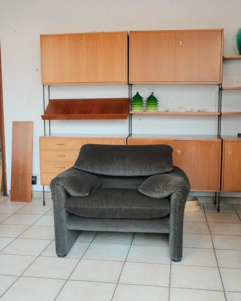 Cassina Maralunga Vico Magistretti sofa set, Ophalen, Gebruikt, 150 tot 200 cm, Driepersoons