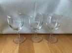 3 wijnglazen, Ophalen of Verzenden, Zo goed als nieuw, Overige typen