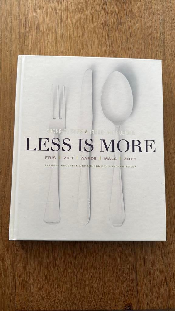 Sacha de Boer - Less is more, Boeken, Kookboeken, Zo goed als nieuw, Ophalen of Verzenden