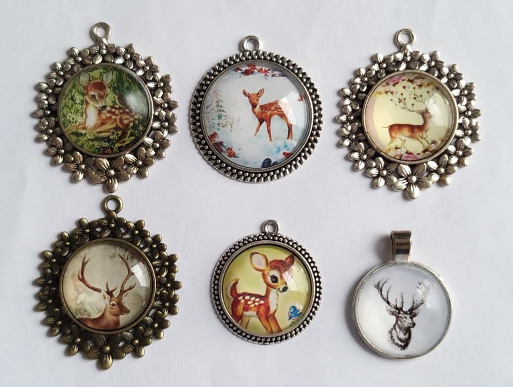 Hertjes herten bambi kettinghangers hangers, Overige materialen, Nieuw, Ophalen of Verzenden, Zilver