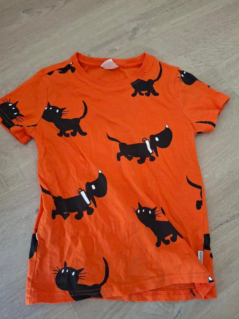 Tshirt koningsdag oranje takkie serie Hema 1110 116, Kinderen en Baby's, Ophalen, Gebruikt, Jongen of Meisje, Shirt of Longsleeve