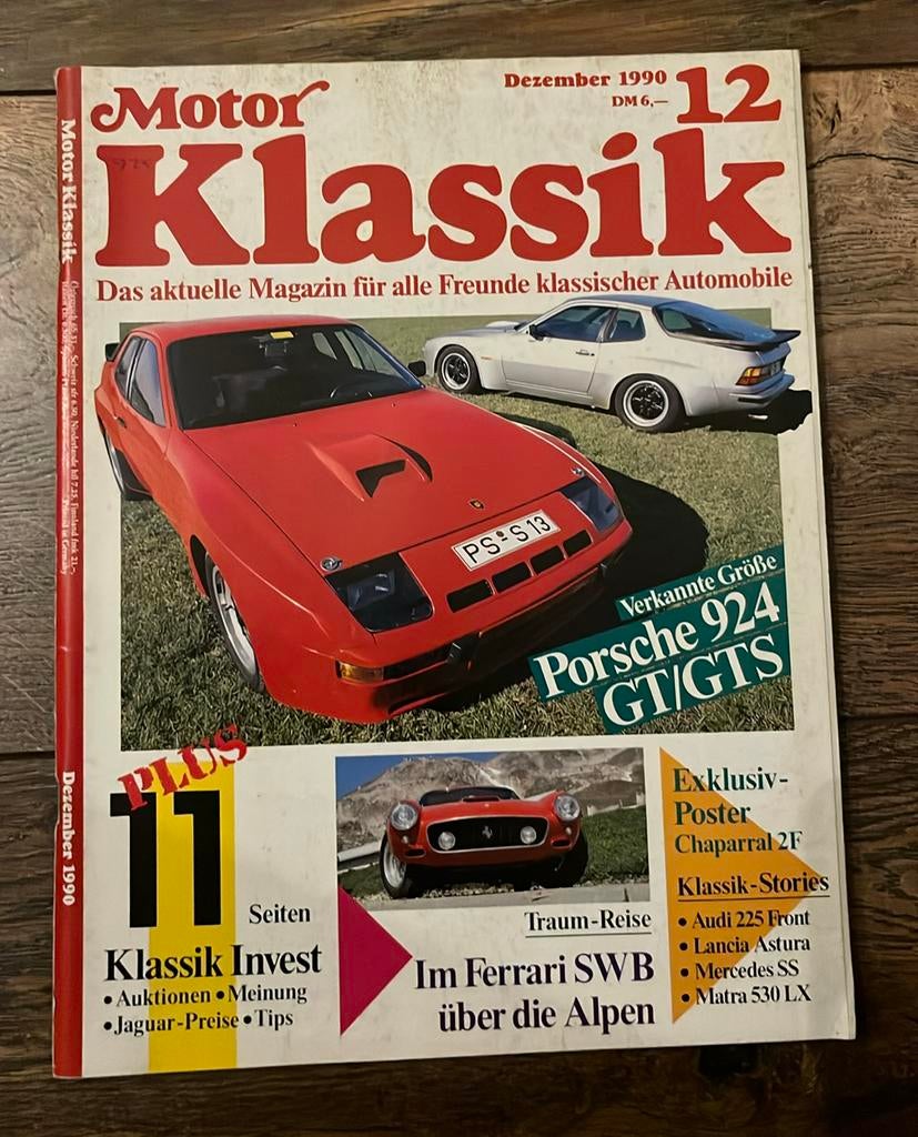 Motor Klassik: Corvette C2, Ferrari 250 GT, Porsche 924, Boeken, Auto's | Folders en Tijdschriften, Gelezen, Algemeen, Ophalen of Verzenden