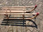 Houten slee, Ophalen, Rugleuning, Gebruikt, Hout