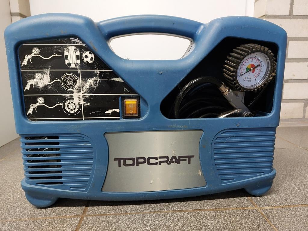 Topcraft compressor 230 Volt, Minder dan 25 liter, Ophalen of Verzenden, Minder dan 200 liter/min