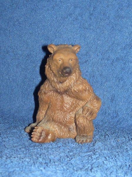 Schleich 14129 grizzly berin zittend, dierfiguur (1995), Ophalen of Verzenden, Gebruikt, Wild dier, Beeldje of Figuurtje