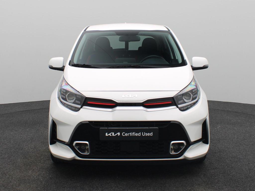 Kia Picanto 1.0 DPi GT-Line Automaat | Apple Carplay/Android, Auto's, Gebruikt, 4 stoelen, Wit, Origineel Nederlands