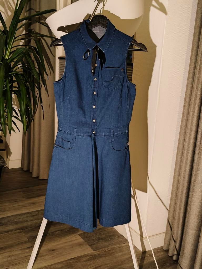 G-Star Raw Denim Jurk - Maat S, Kleding | Dames, Jumpsuits, Blauw, Ophalen of Verzenden, Zo goed als nieuw, G-Star Raw