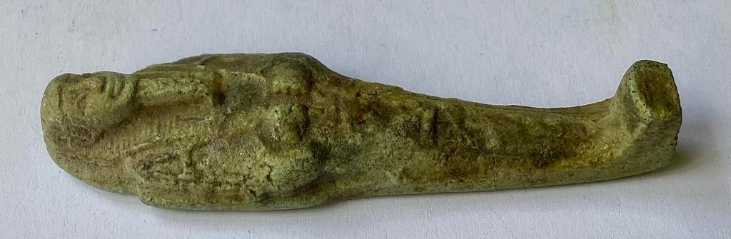 Antieke Oosterse glazen artefact. Mummiebeeldje., Ophalen of Verzenden