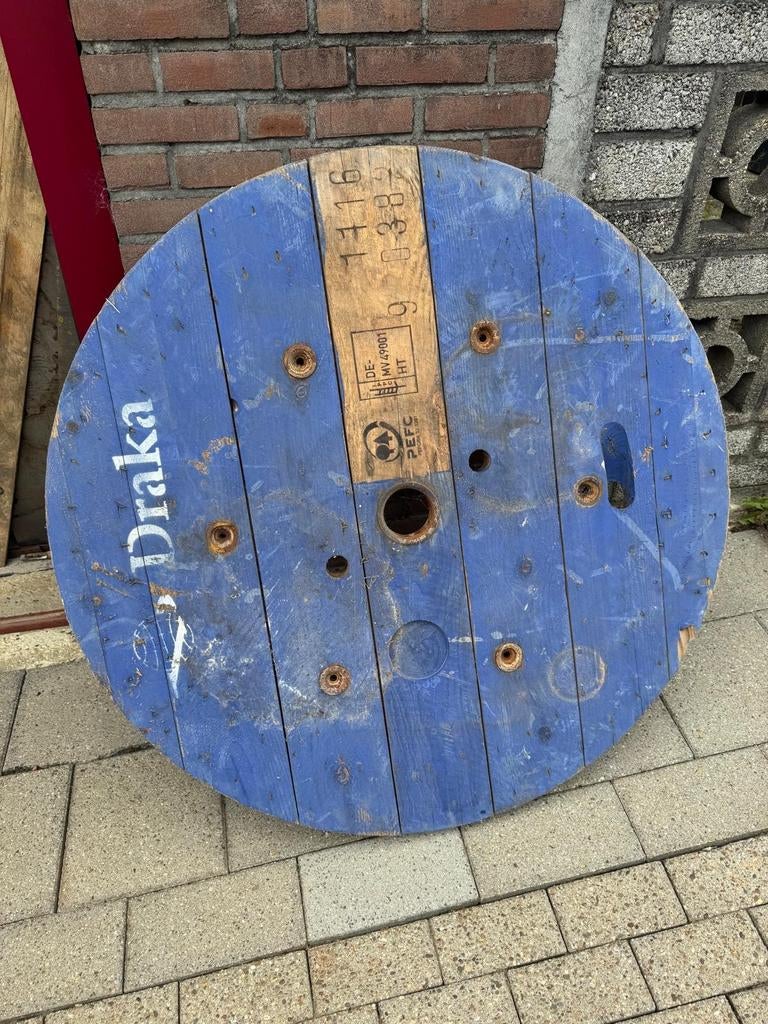 Haspel schijf, Tuin en Terras, Ophalen, Gebruikt, Rond, Hout