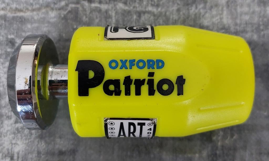 Oxford Patriot ART 4 schijfremslot met 3 originele sleutels., Ophalen of Verzenden, Gebruikt