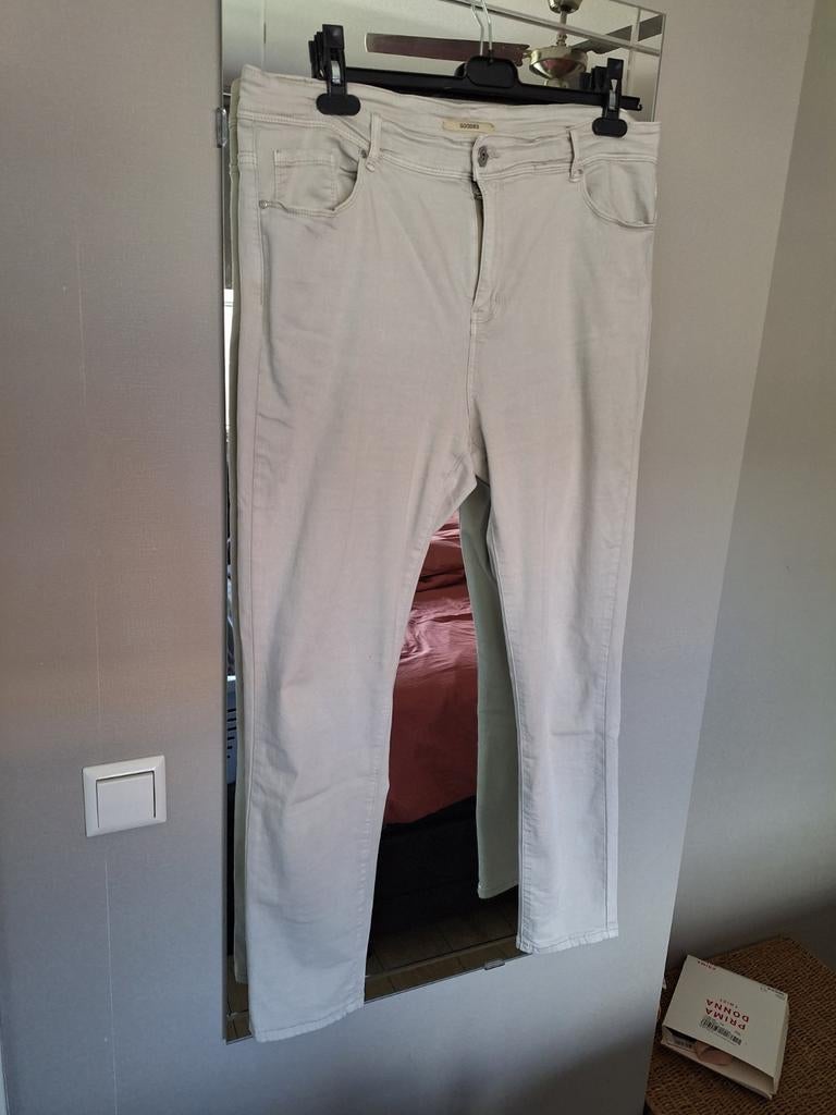 Goodies jeans beige maat 48, Ophalen, Beige, Maat 46/48 (XL) of groter, Lang