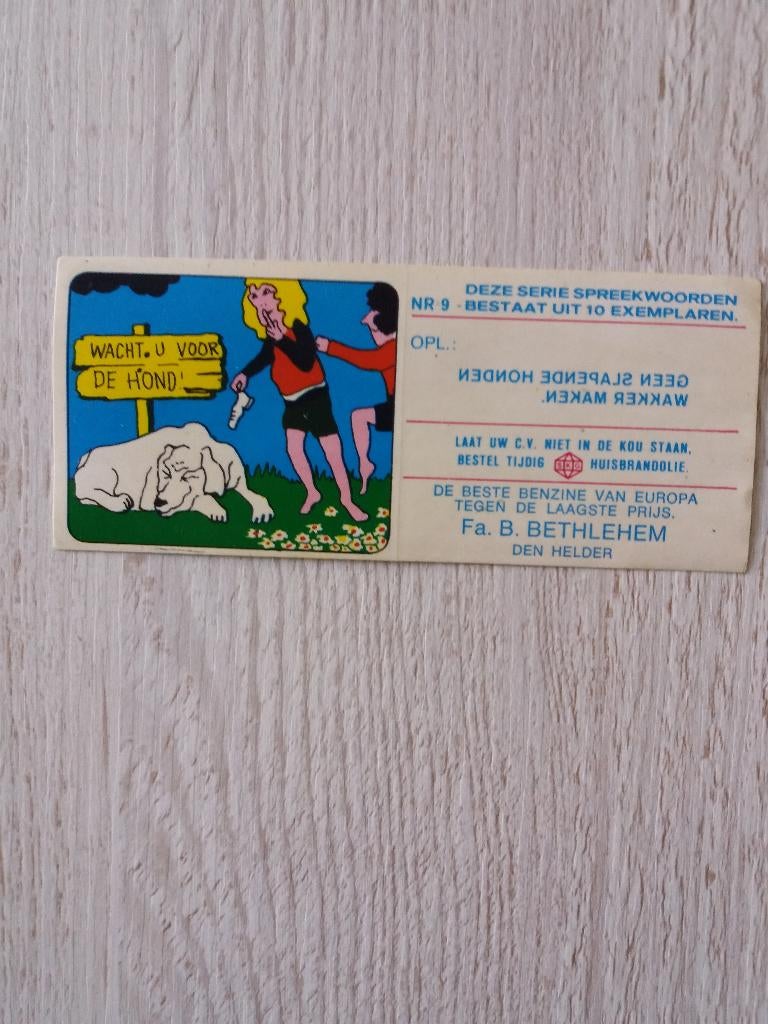 sticker Fa. B.BETHLEHEM  te DEN HELDER NR 9, Ophalen of Verzenden, Zo goed als nieuw, Overige typen